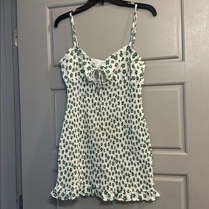 Princess Polly Green and White Floral Mini Dress